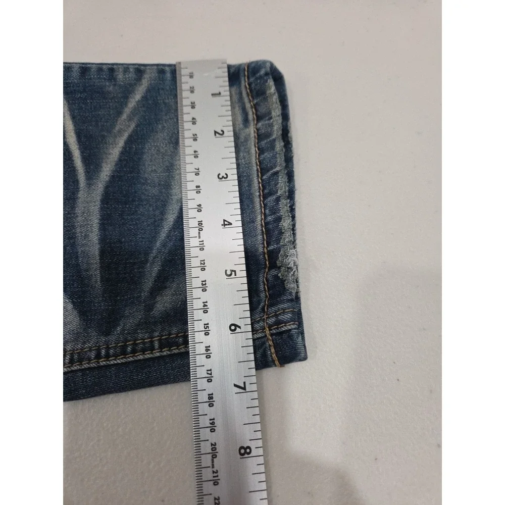 Victorious Denim Stretch Skinny Dark Blue Wash Jeans Size 38x32 Distressed